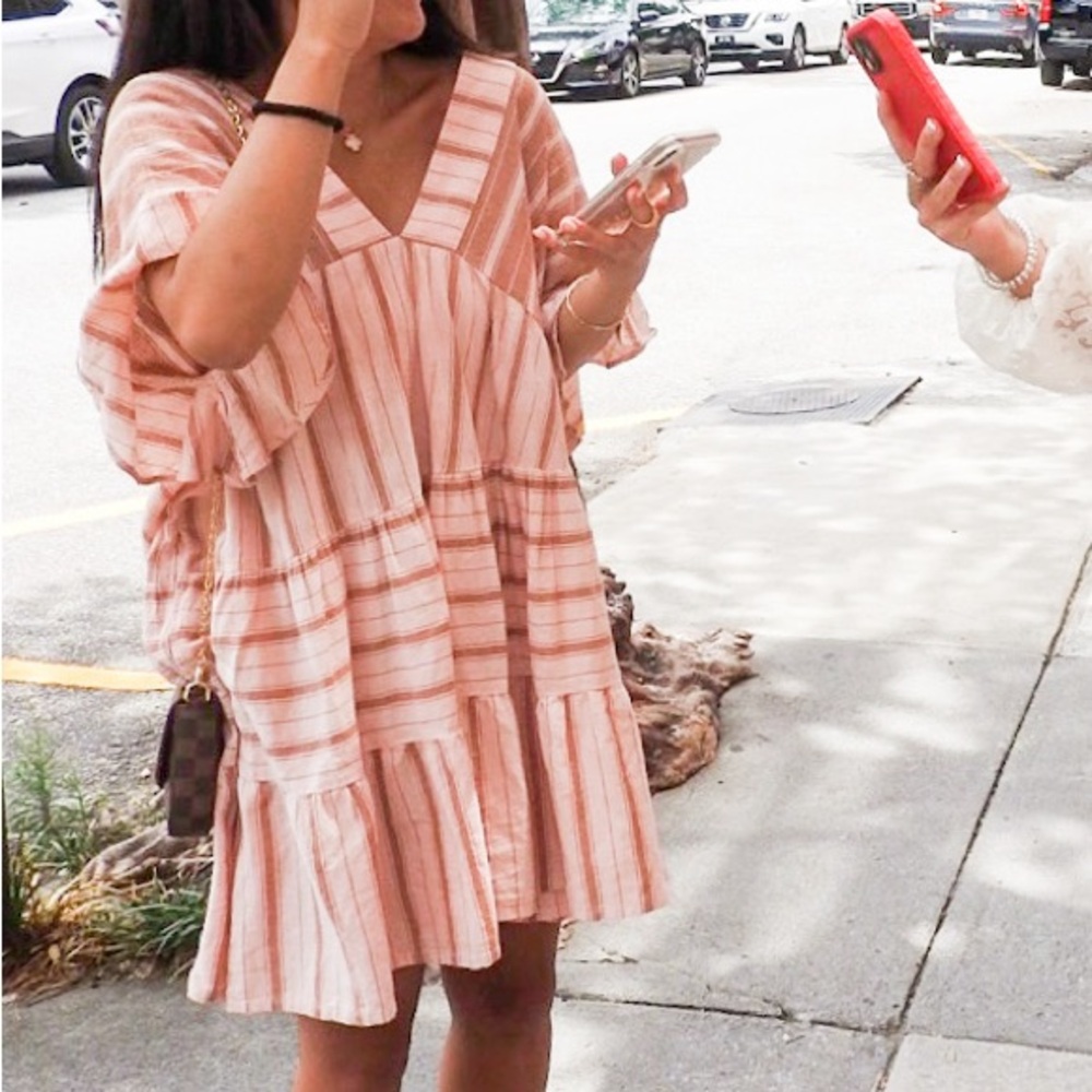 Free People Assymetrical ruffle dress
